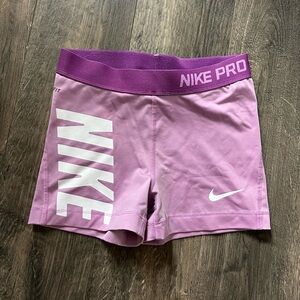 Nike Pro Purple Dri-Fit Spandex Shorts